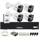 Kit CFTV Intelbras 4 Câmeras HD 720p Visão Noturna 30m (IP67) + DVR 4 Canais com HD 1TB
