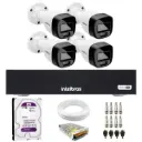 Kit CFTV Intelbras 4 Câmeras Full Color Full HD 1080p + DVR 4 Canais com HD 1TB