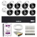 Kit CFTV Intelbras 8 Câmeras Full Color 1080p + DVR 8 Canais com HD 1TB
